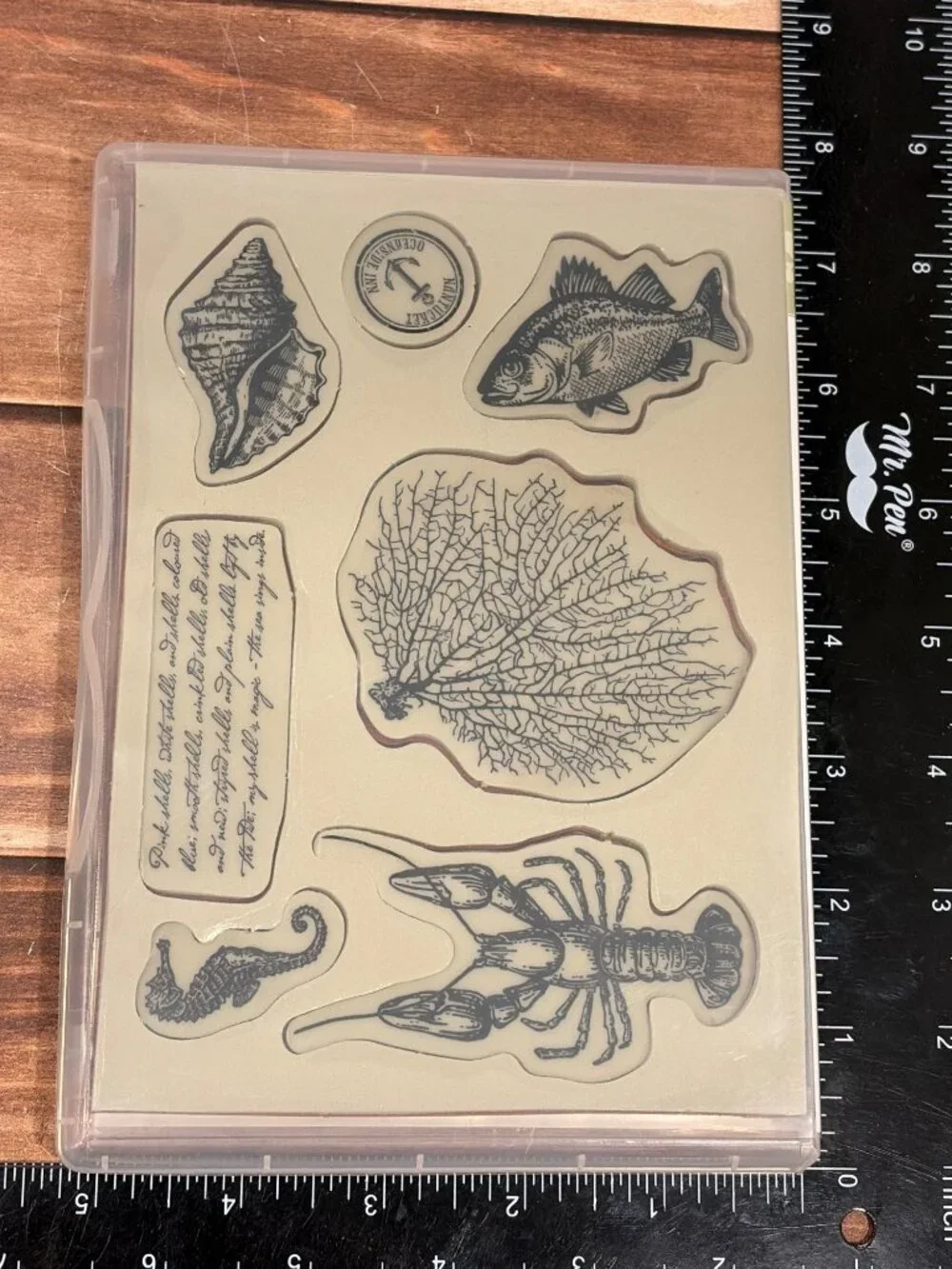 BNDL STAMPIN UP 129120 BY THE TIDE STAMP SET & SOFTLY FALLING EMBOSSING FOLDER - Picture 4 of 5